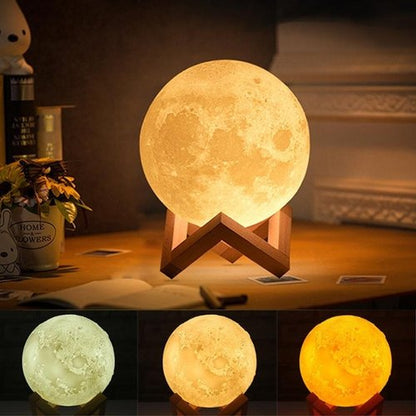 3D Moon Lamp With touch control