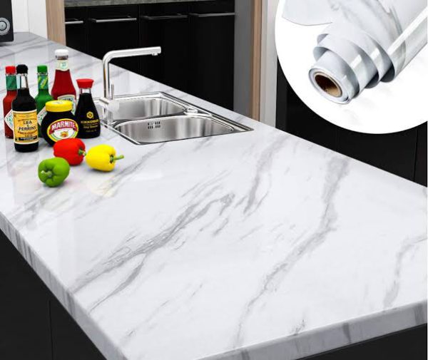 Self Adhesive kitchen marble sheet Oil protective sheet